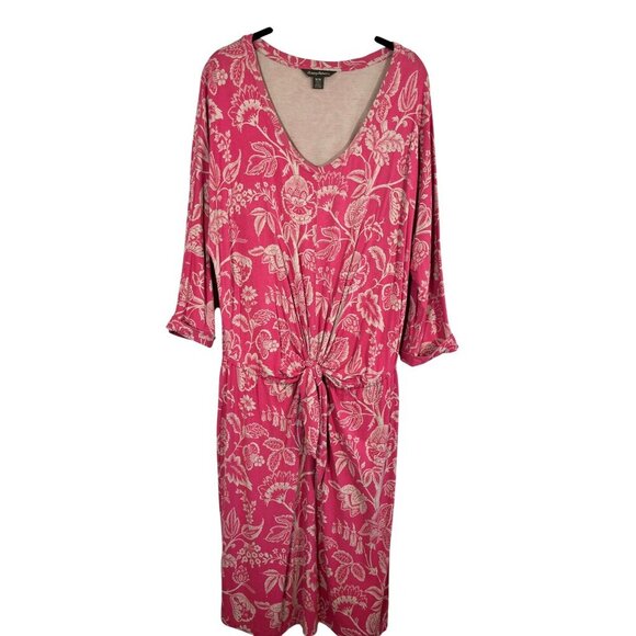 Tommy Bahama Dresses & Skirts - Tommy Bahama Floral Dress Pink M Apothecary Blooms Tie Resort Preppy Chic